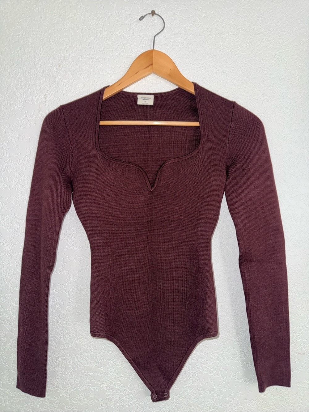 Abercrombie & Fitch Long Sleeve Square-Neck Bodysuit
